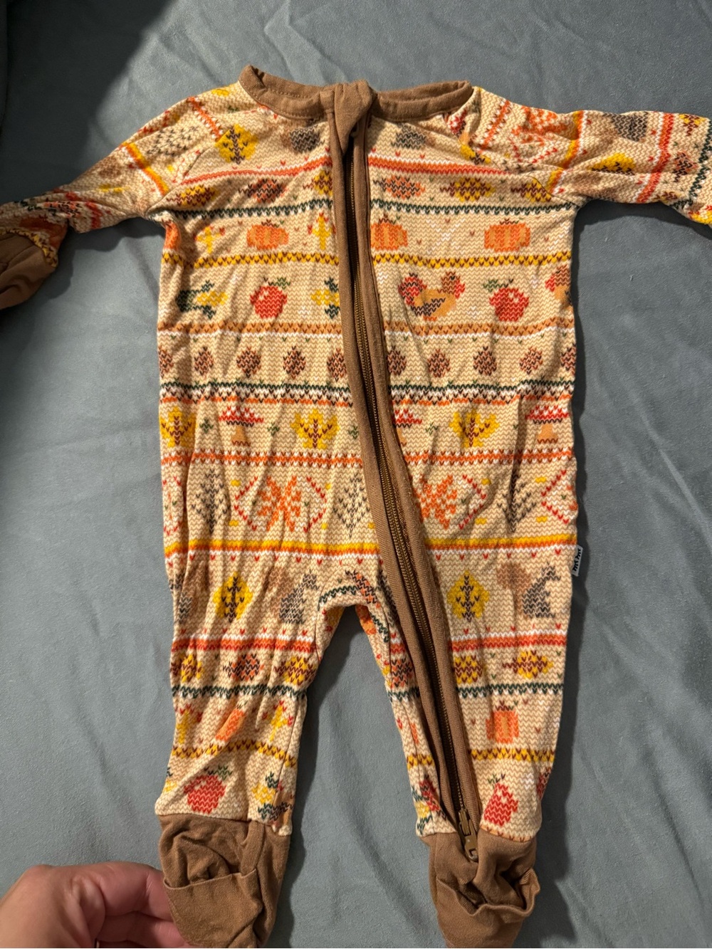 Little Sleepies Harvest Print zippy